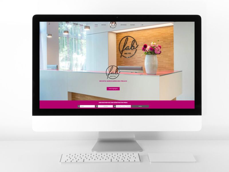Webdesign für fab Hotel München